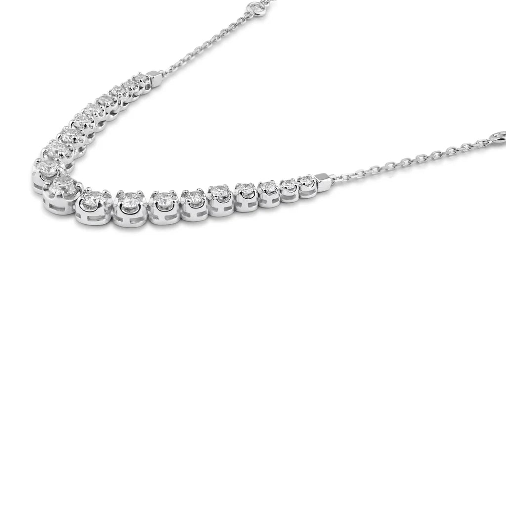 3.23ct Diamond Necklace in 14K White Gold "17
