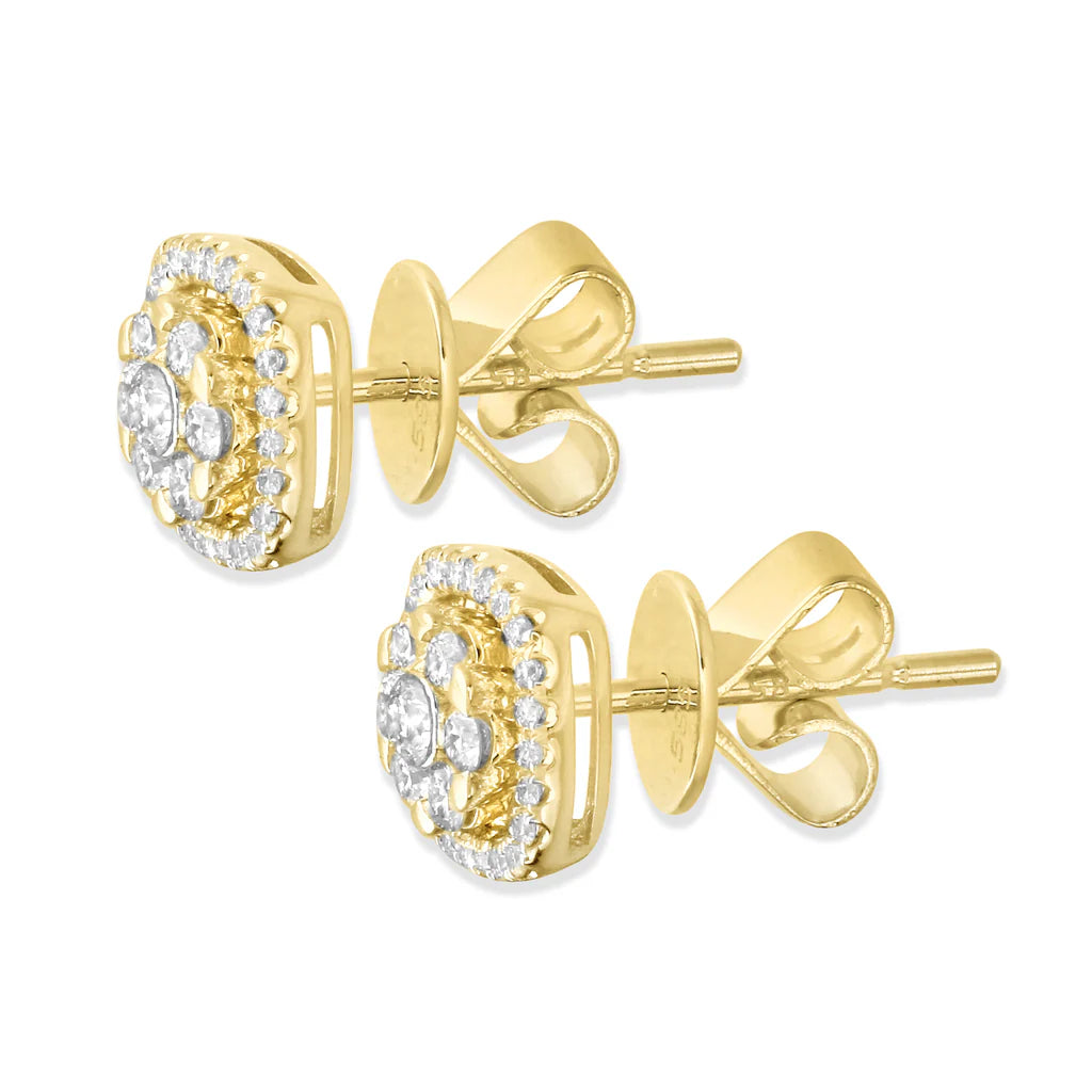 .43ct Diamond Stud Earrings in 14K Yellow Gold