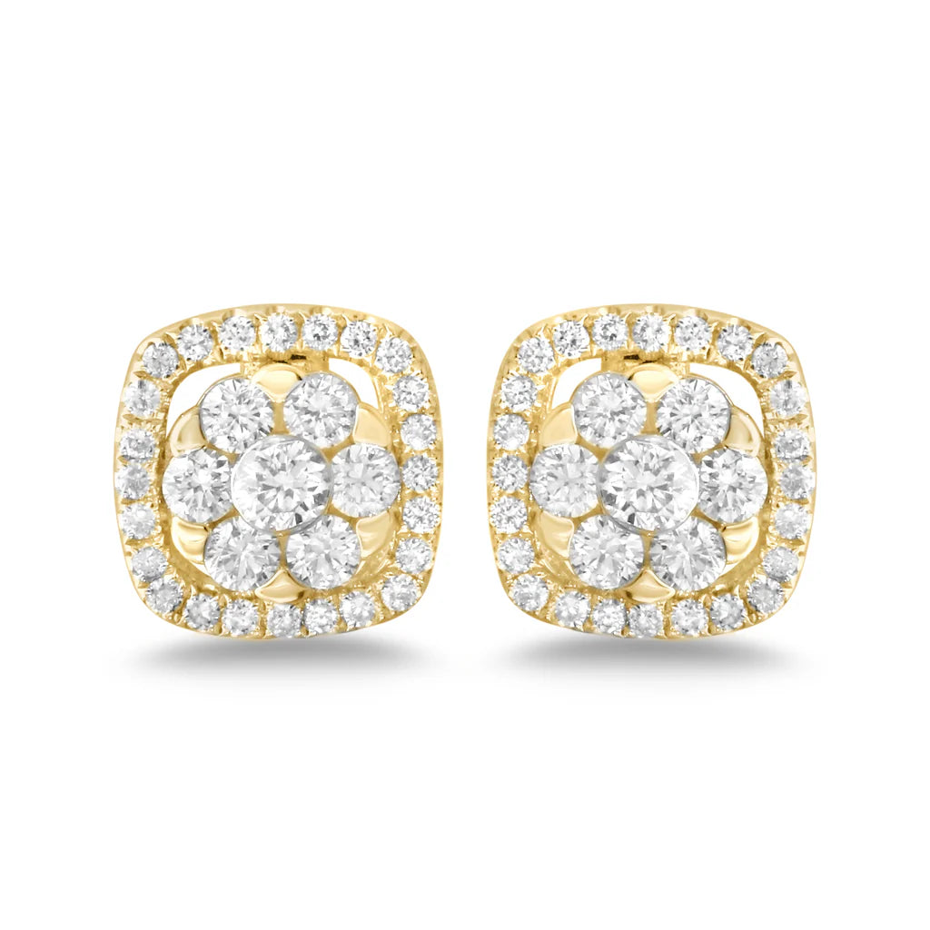 .43ct Diamond Stud Earrings in 14K Yellow Gold