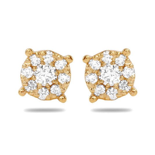 .24ct Diamond Stud Earrings in 14K Yellow Gold