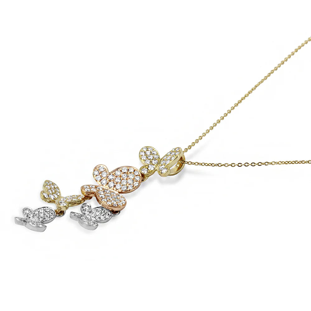 .64ct Diamond Butterfly Pendant in 14K Gold