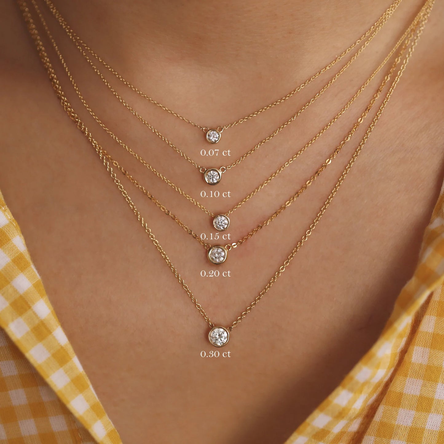 Custom Solitaire Natural Diamond Pendant