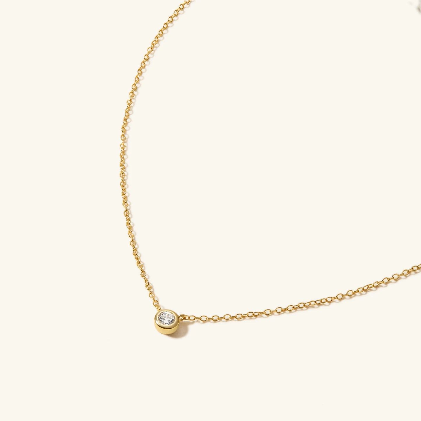 Custom Solitaire Natural Diamond Pendant